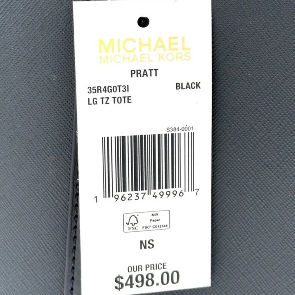 Michael Kors Pratt Large Tote Shoulder Bag Black - Picture 9 of 9